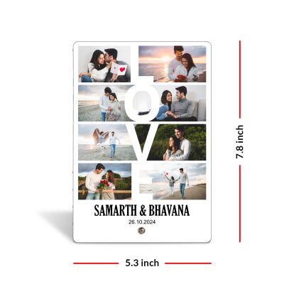 Personalized Love Photo Frame For Couples Collage Picture Frame With Name & Date Express You Love Gift For Wife Husband Birthday Gift For Girlfriend Boyfriend